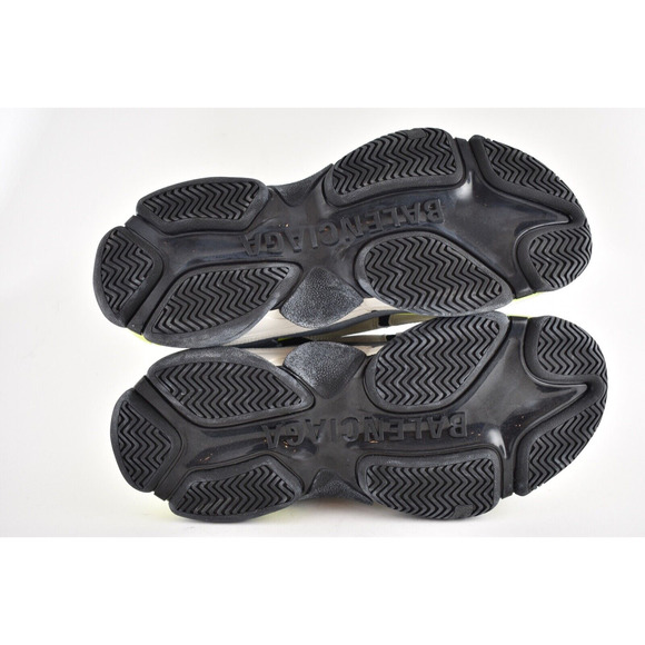 Balenciaga Triple S Mens V2 Black Grey Jaune Nylon Speed Trainer Sneaker 42 US 9 - Picture 9 of 9